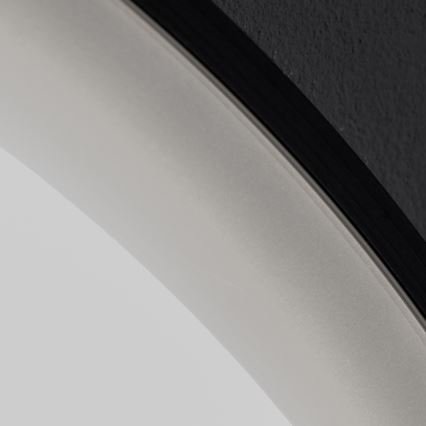 Brilagi - LED dimbar uppvärmd badrumsspegel med bakgrundsbelysning ALU PRO LED/18W/230V Ø 60 cm 3000/4000/6500K IP44 svart CRI 90