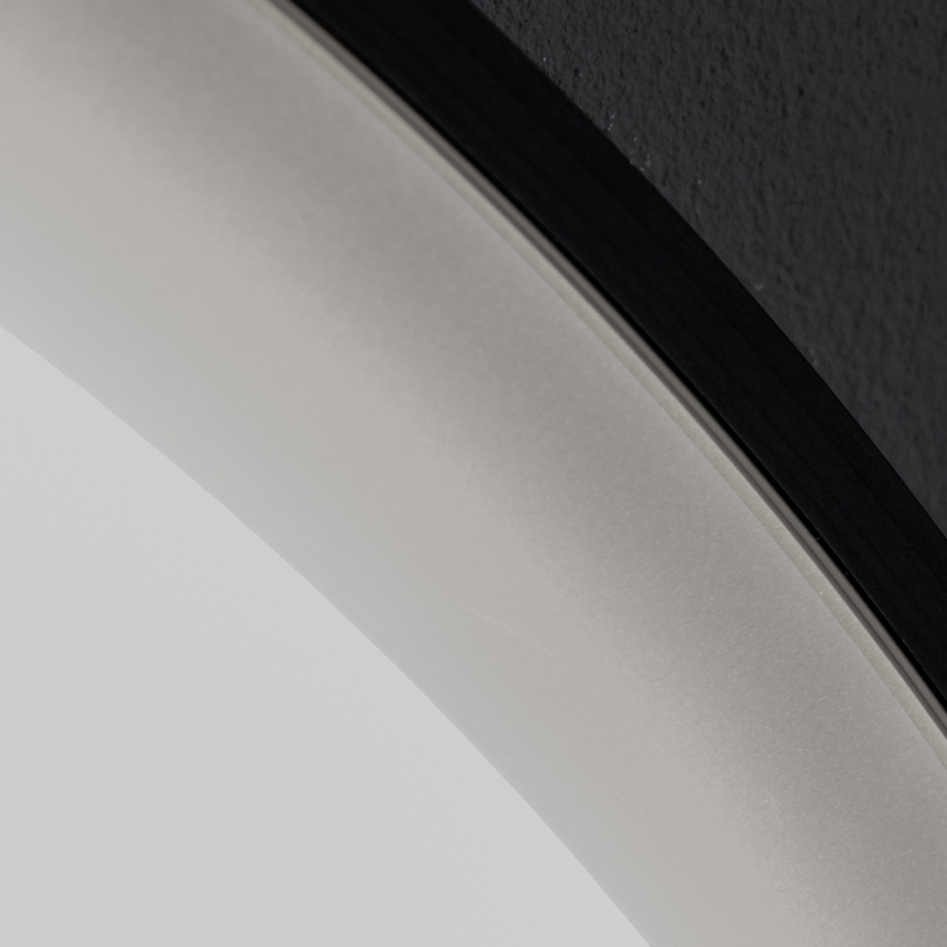 Brilagi - LED dimbar uppvärmd badrumsspegel med bakgrundsbelysning ALU PRO LED/18W/230V Ø 60 cm 3000/4000/6500K IP44 svart CRI 90