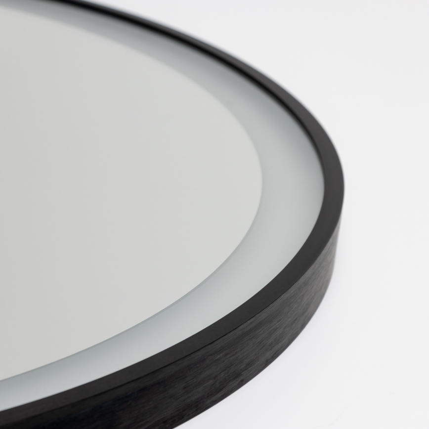Brilagi - LED dimbar uppvärmd badrumsspegel med bakgrundsbelysning ALU PRO LED/18W/230V Ø 60 cm 3000/4000/6500K IP44 svart CRI 90
