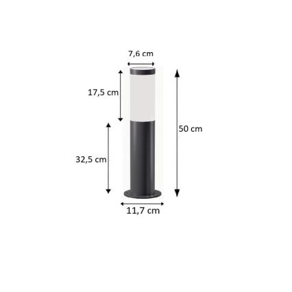 BRILAGI - LED dimbar utomhuslampa ELIA 1xE27/6W/230V 2700-6500K IP44 Wi-Fi 50 cm antracit