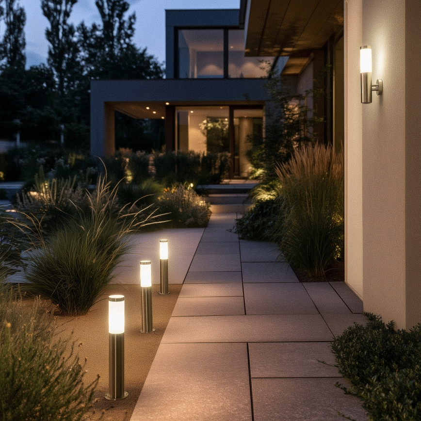BRILAGI - LED-dimmbar utomhuslampa ELIA 1xE27/6W/230V 2700-6500K IP44 Wi-Fi 50 cm matt krom