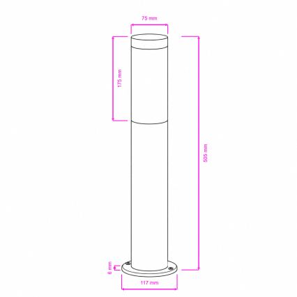 BRILAGI - LED-dimmbar utomhuslampa ELIA 1xE27/6W/230V 2700-6500K IP44 Wi-Fi 50 cm matt krom