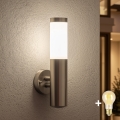 BRILAGI - LED-dimmbar utomhusvägglampa ELIA 1xE27/6W/230V 2700-6500K IP44 Wi-Fi mattkrom