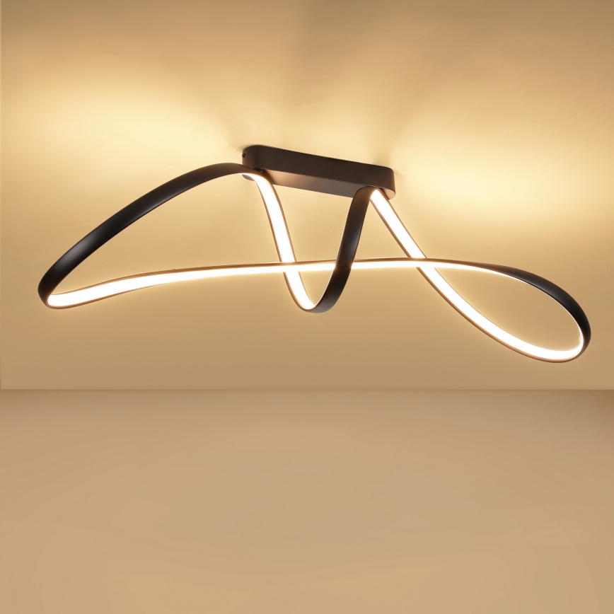 Brilagi - LED dimbar ytmonterad taklampa TWISTER LED/60W/230V 3000-6000K svart + fjärrkontroll