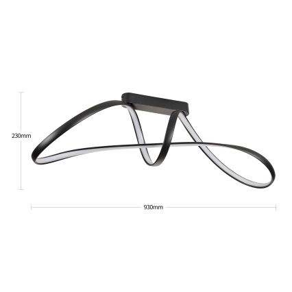 Brilagi - LED dimbar ytmonterad taklampa TWISTER LED/60W/230V 3000-6000K svart + fjärrkontroll