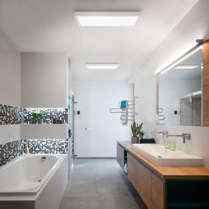 Brilagi - LED Dimmerbar Taklampa FRAME SMART LED/50W/230V 60x60 cm 3000-6000K IP44 Vit + Fjärrkontroll