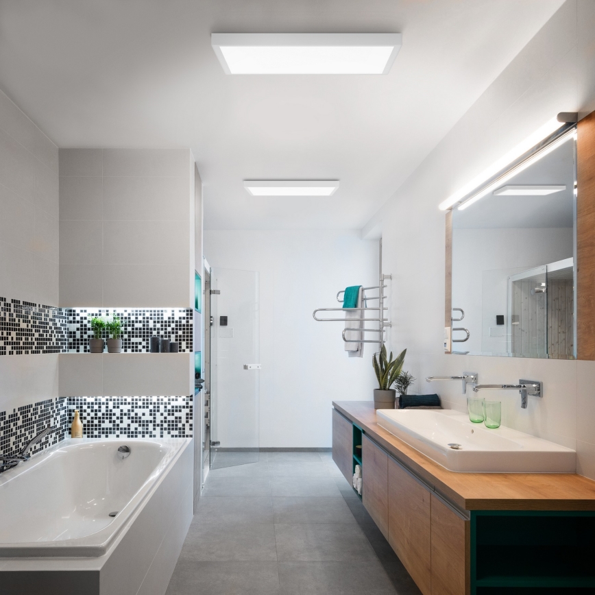 Brilagi - LED Dimmerbar Taklampa FRAME SMART LED/50W/230V 60x60 cm 3000-6000K IP44 Vit + Fjärrkontroll