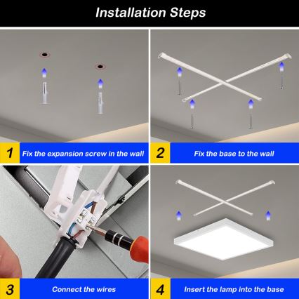 Brilagi - LED Dimmerbar Taklampa FRAME SMART LED/50W/230V 60x60 cm 3000-6000K IP44 Vit + Fjärrkontroll