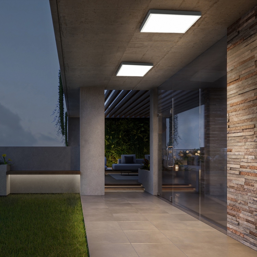 Brilagi - LED Dimmerbar Taklampa FRAME SMART LED/50W/230V 60x60 cm 3000-6000K IP44 Vit + Fjärrkontroll