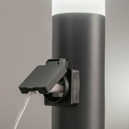 BRILAGI - LED-dimmbar utomhuslampa med inbyggt eluttag ELIA 1xE27/6W/230V 2700-6500K IP44 Wi-Fi 50 cm antracit