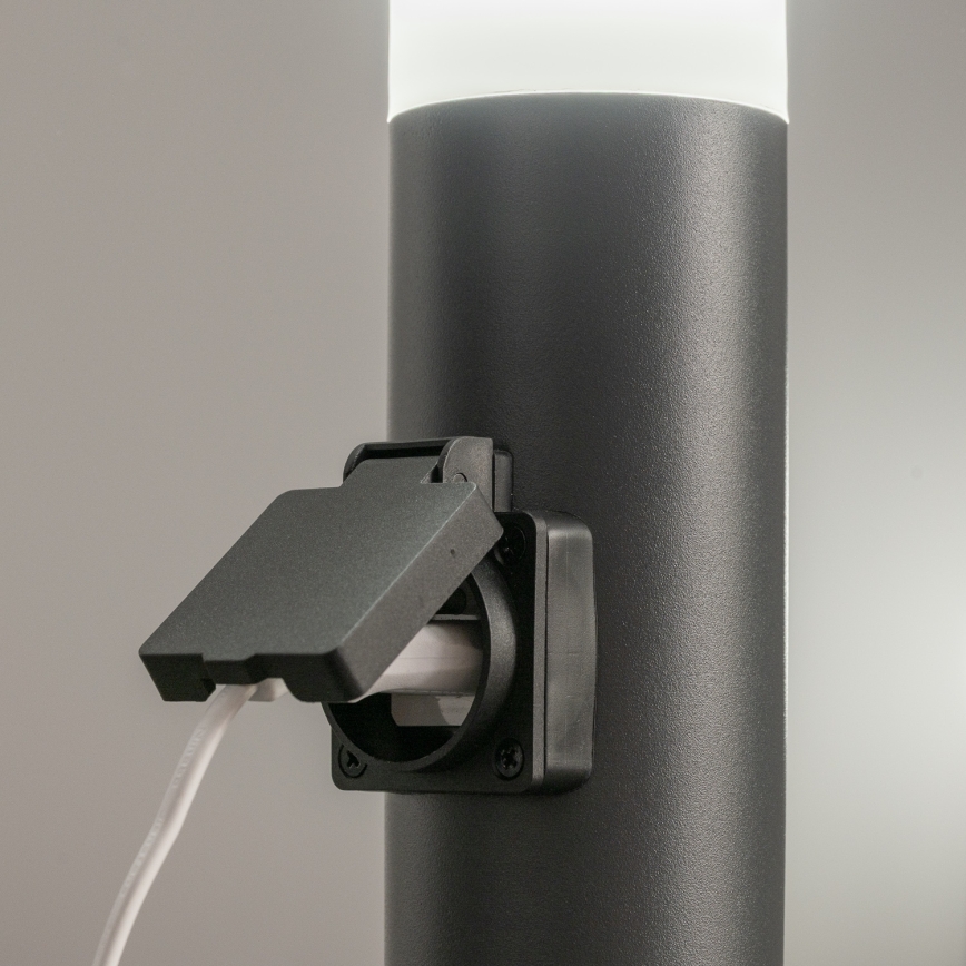 BRILAGI - LED-dimmbar utomhuslampa med inbyggt eluttag ELIA 1xE27/6W/230V 2700-6500K IP44 Wi-Fi 50 cm antracit