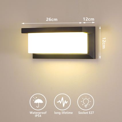 Brilagi - LED-dimbar väggarmatur för utomhusbruk BRICKY 1xE27/6W/230V 2700-6500K IP54 antracit