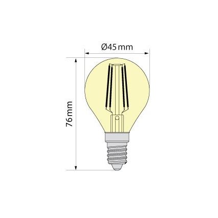 Brilagi - LED-filamentlampa FILAMENT CLASIC ONE P45 E14/6,5W/230V 3000K