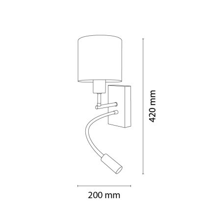 BRILAGI - LED flexibel vägglampa för barn BOBO WOOD 1xE27/25W/230V + LED/3W ek/vit/rosa/älvor