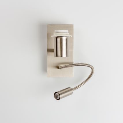 BRILAGI - LED flexibel barnvägglampa BOBO 1xE27/25W/230V + LED/3W mattkrom/vit/djurmotiv