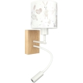 BRILAGI - LED flexibel vägglampa för barn BOBO WOOD 1xE27/25W/230V + LED/3W ek/vit/kaniner