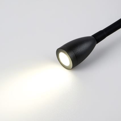 Brilagi - LED Flexibel vägglampa MAYA Double LED/4W/230V + LED/3W svart