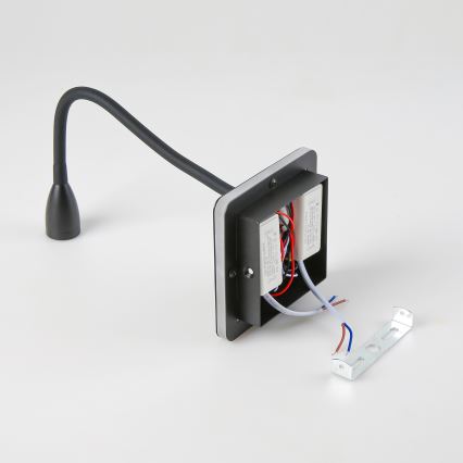 Brilagi - LED Flexibel vägglampa MAYA Double LED/4W/230V + LED/3W svart