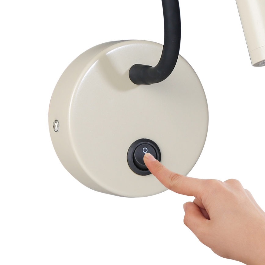 Brilagi - LED Flexibel vägglampa MAYA LED/3W/230V 4000K beige