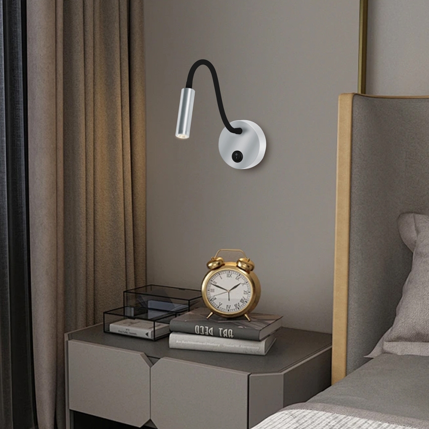 Brilagi - LED Flexibel vägglampa MAYA LED/3W/230V 4000K silver