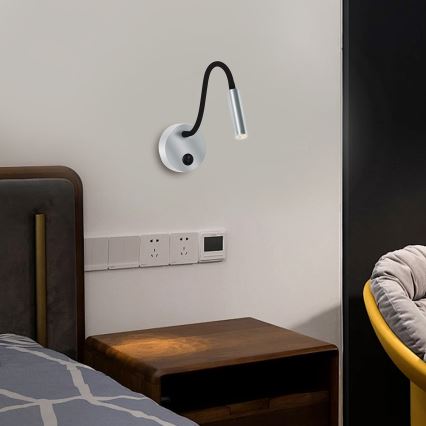 Brilagi - LED Flexibel vägglampa MAYA LED/3W/230V 4000K silver