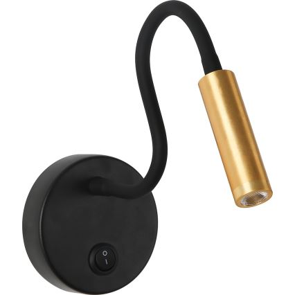 Brilagi - LED Flexibel vägglampa MAYA LED/3W/230V 4000K svart/guld