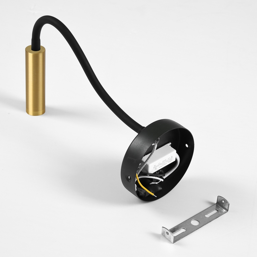 Brilagi - LED Flexibel vägglampa MAYA LED/3W/230V 4000K svart/guld