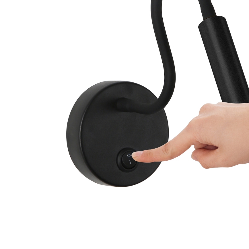 Brilagi - LED Flexibel vägglampa MAYA LED/3W/230V 4000K svart