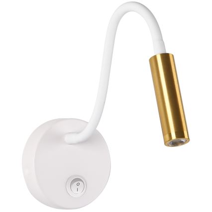 Brilagi - LED Flexibel vägglampa MAYA LED/3W/230V 4000K vit/guld