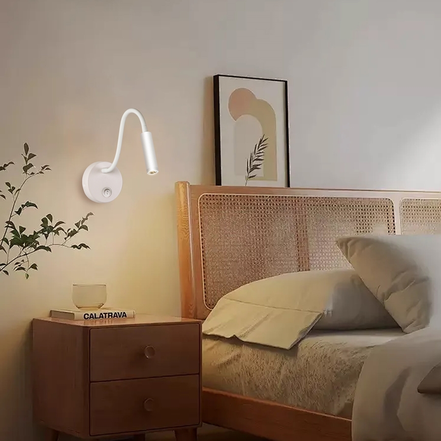 Brilagi - LED Flexibel vägglampa MAYA LED/3W/230V 4000K vit