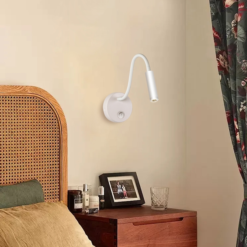 Brilagi - LED Flexibel vägglampa MAYA LED/3W/230V 4000K vit