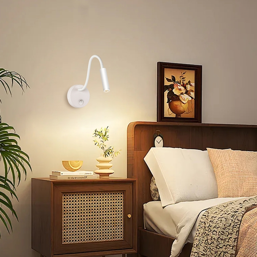 Brilagi - LED Flexibel vägglampa MAYA LED/3W/230V 4000K vit