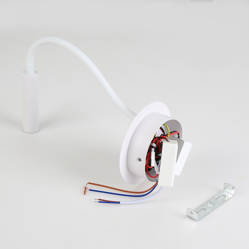 Brilagi - LED Flexibel vägglampa med USB-port MAYA LED/3W/230V 4000K vit