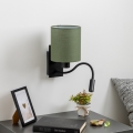 Brilagi - LED Flexibel vägglampa NUBILA 1xE27/25W/230V + LED/3W svart/grön