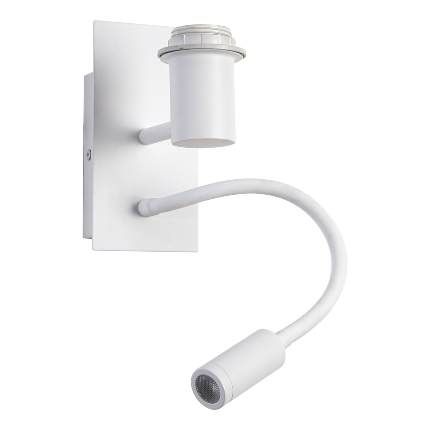 Brilagi - Flexibel LED-vägglampa NUBILA 1xE27/25W/230V + LED/3W vit/gul