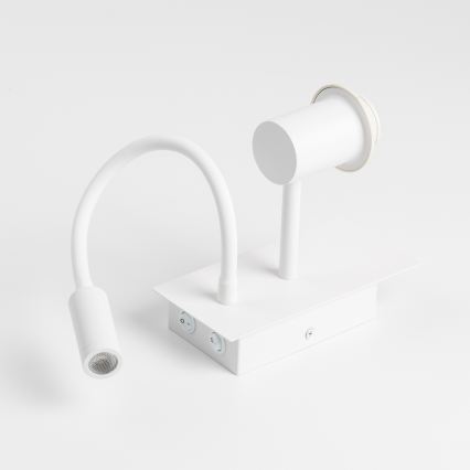 Brilagi - Flexibel LED-vägglampa NUBILA 1xE27/25W/230V + LED/3W vit/gul