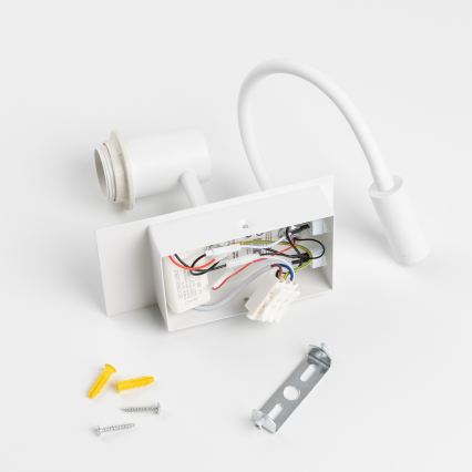 Brilagi - LED-flexibel vägglampa NUBILA 1xE27/25W/230V + LED/3W vit/orange