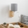 Brilagi - LED Flexibel vägglampa NUBILA WOOD 1xE27/25W/230V + LED/3W ek/grå