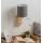 Brilagi - LED-flexibel vägglampa NUBILA WOOD 1xE27/25W/230V + LED/3W ek/vit/ljusgrå