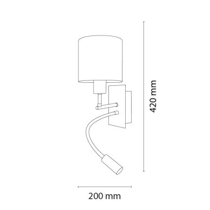 BRILAGI - LED flexibel vägglampa för barn BOBO 1xE27/25W/230V + LED/3W matt krom/vit/rosa/älvor
