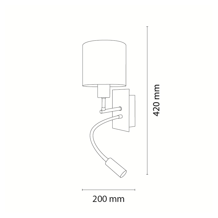 BRILAGI - LED flexibel vägglampa för barn BOBO 1xE27/25W/230V + LED/3W mattkrom/vit/rosa/balettmotiv