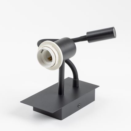 BRILAGI - LED flexibel vägglampa BOBO 1xE27/25W/230V + LED/3W svart/beige/prickig