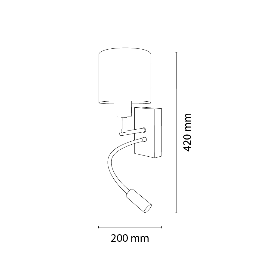BRILAGI - LED flexibel vägglampa BOBO WOOD 1xE27/25W/230V + integrerad LED 3W ek/svart/rosa
