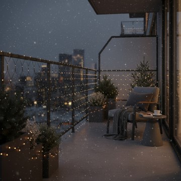 Brilagi - LED-gardin för utomhusbruk 160 LED 7x2 m IP44 varmvit