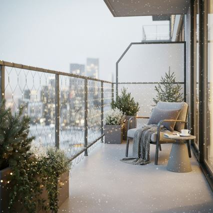 Brilagi - LED-gardin för utomhusbruk 160 LED 7x2 m IP44 varmvit