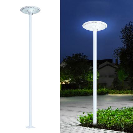Brilagi - LED-gatlykta med 3 m stolpe URBANSPARK LED/120W/230V vit IP65