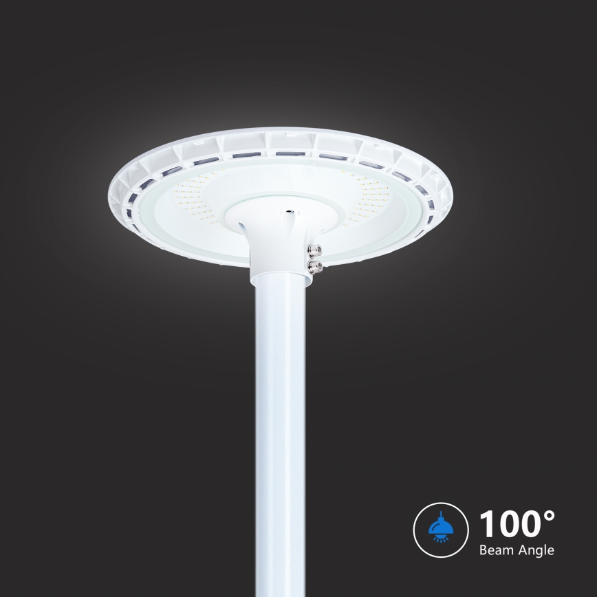 Brilagi - LED-gatlykta med 3 m stolpe URBANSPARK LED/120W/230V vit IP65