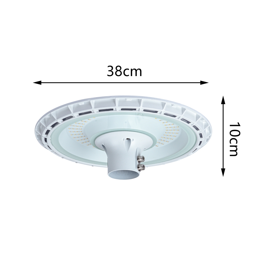 Brilagi - LED-gatlykta med 3 m stolpe URBANSPARK LED/120W/230V vit IP65