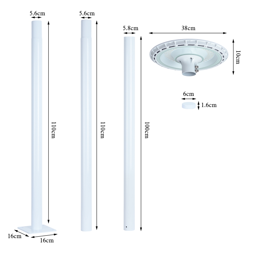Brilagi - LED Gatlampa URBANSPARK LED/120W/230V vit IP65