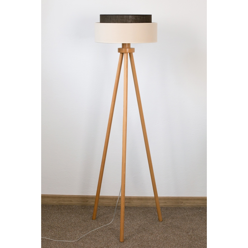 Brilagi - LED-golvlampa BOHO STYLE 1xE27/15W/230V krämfärgad/brun